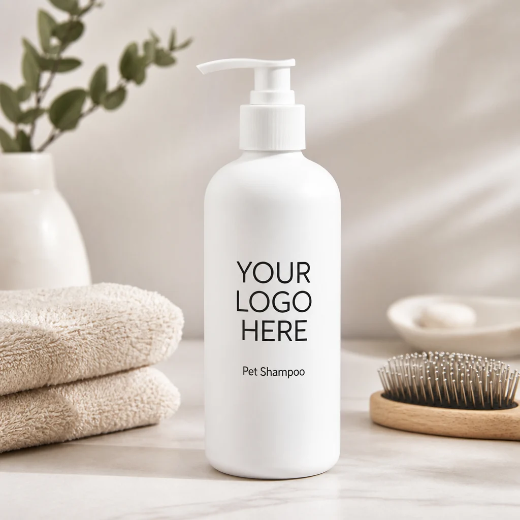 Generic private-label mockup for Pet Shampoo