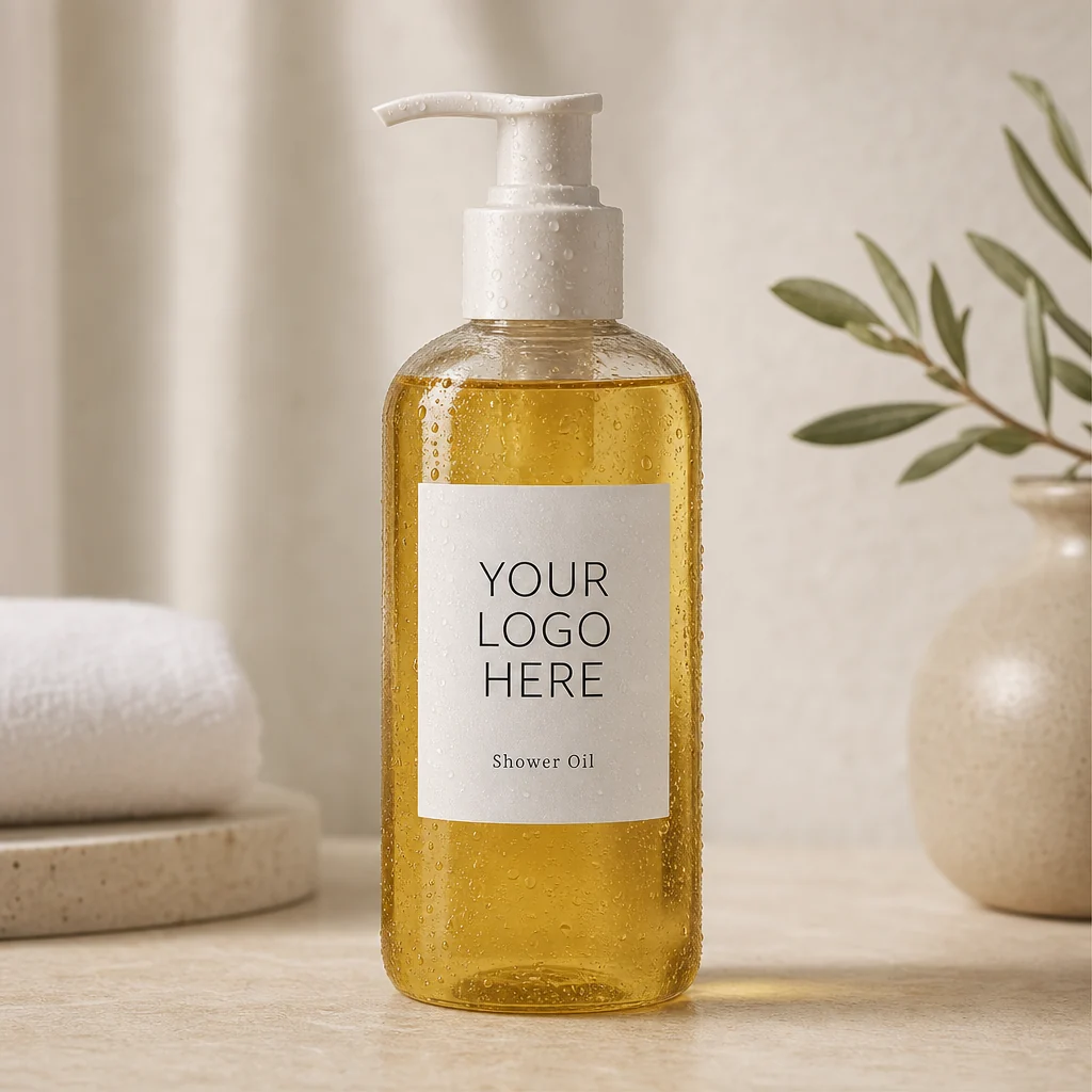 Generic private-label mockup for Shower Oil
